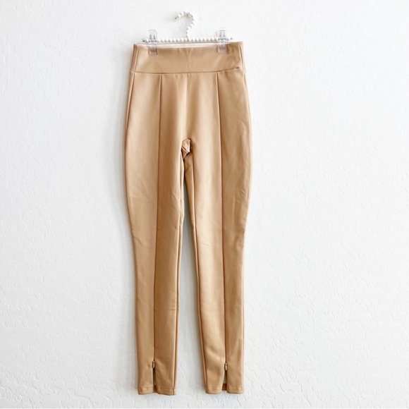 Abercrombie & Fitch Classic Vegan Leather Leggings, Size S, Color Brown - Picture 2 of 10